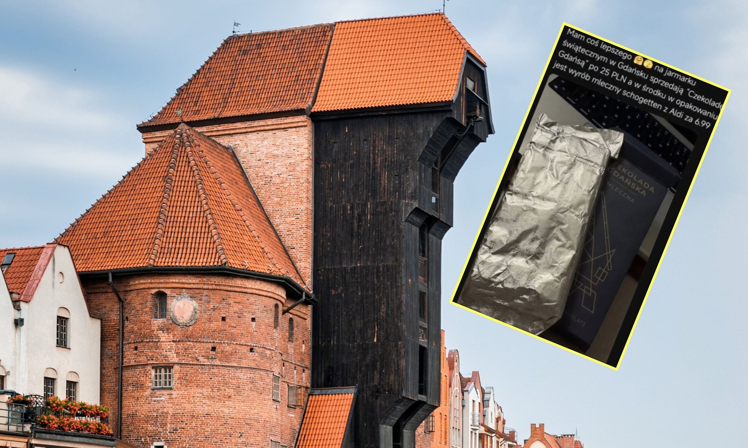 Skandal na jarmarku w Gdańsku. Otworzył czekoladę i się zaczęło