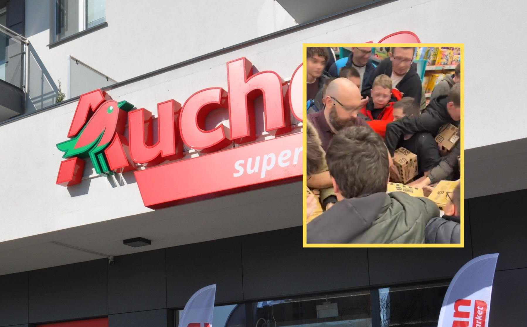 Bitwa w markecie w Lublinie. Łupem padły zabawki [Tylko dla ludzi o mocnych nerwach]