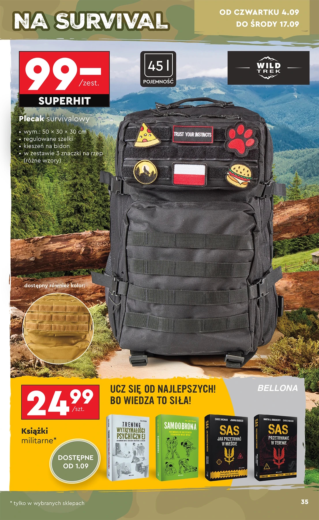 Biedronka startuje z ofertą survivalową. Nie kończy się na plecaku