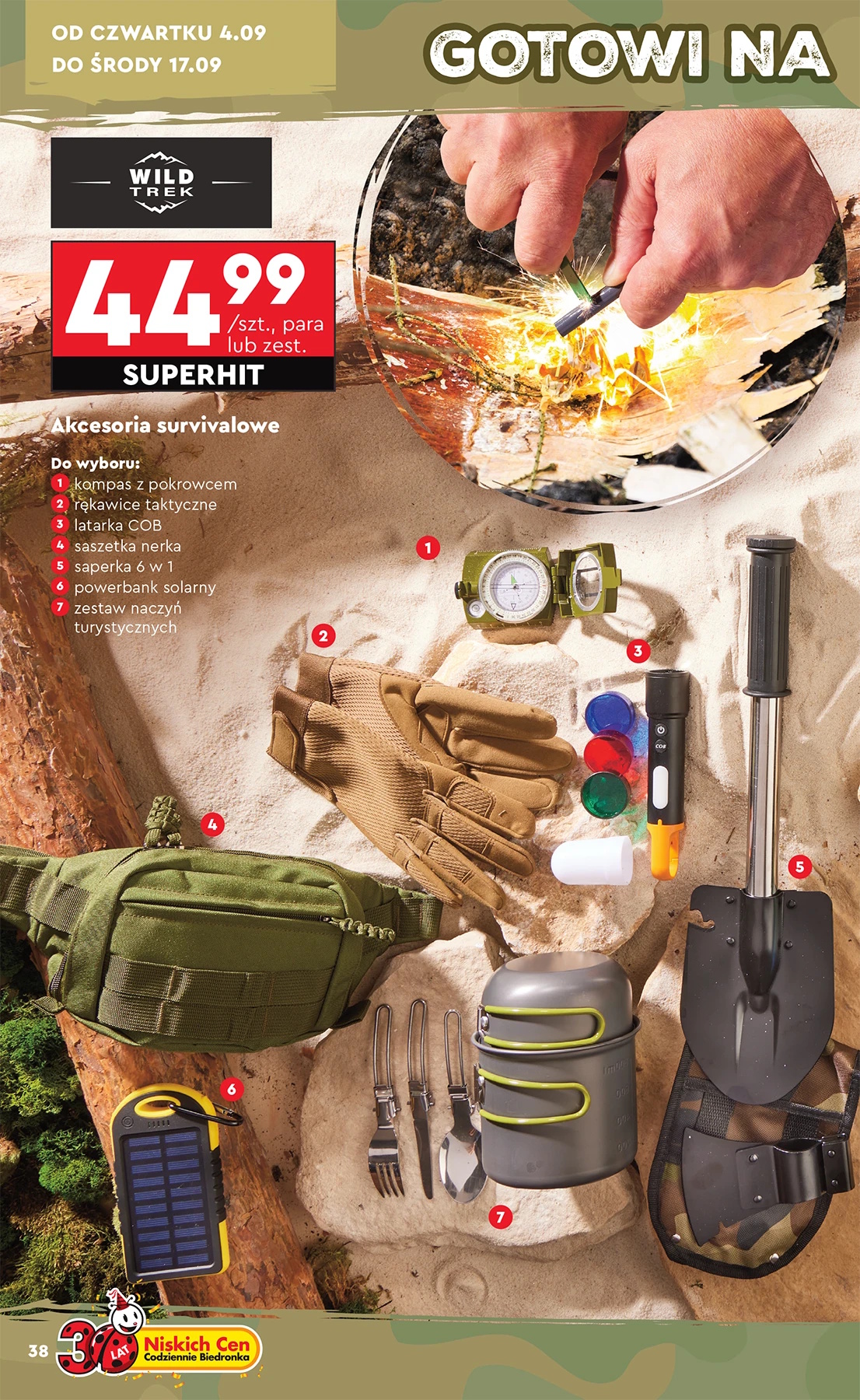 Biedronka startuje z ofertą survivalową. Nie kończy się na plecaku