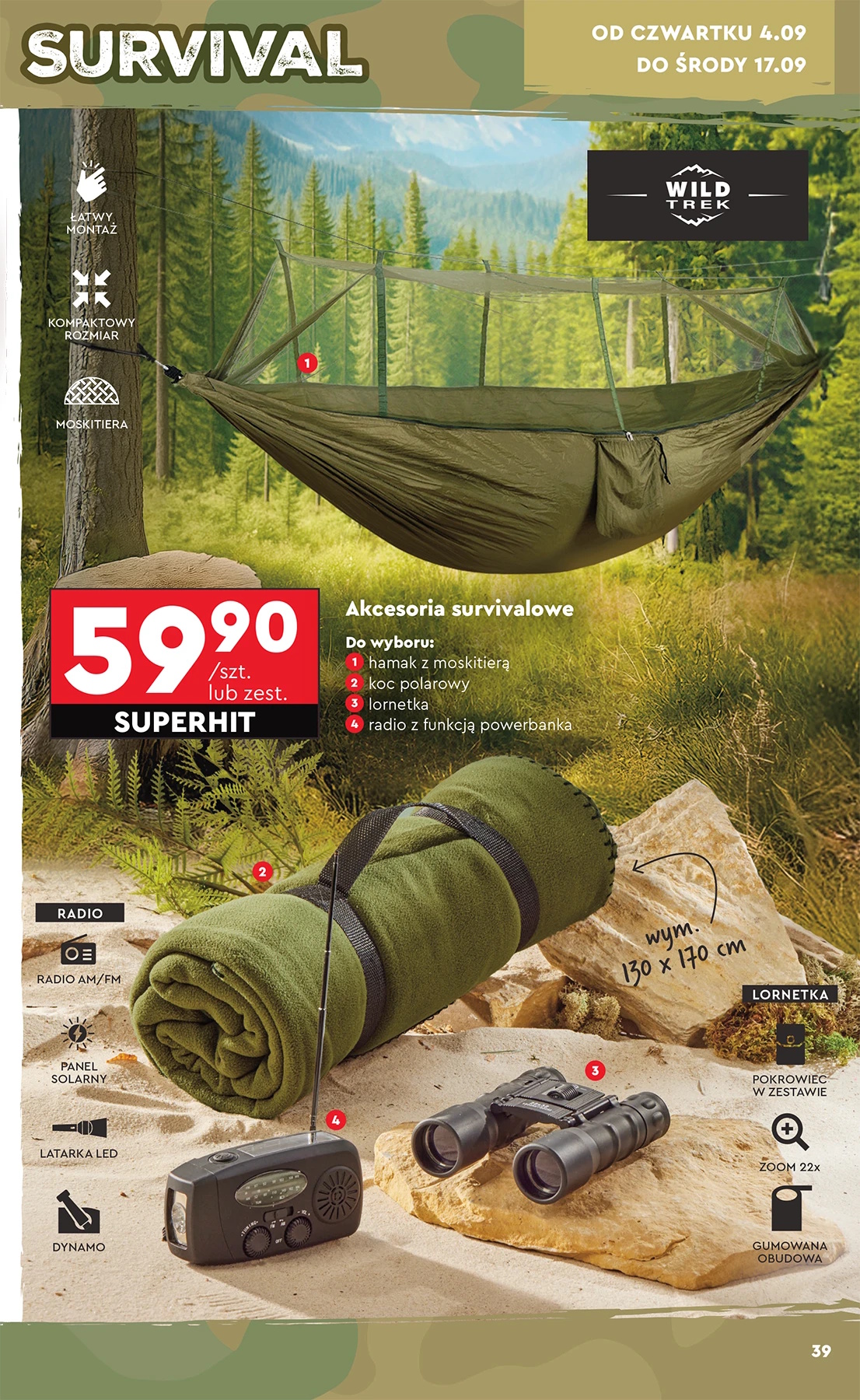 Biedronka startuje z ofertą survivalową. Nie kończy się na plecaku