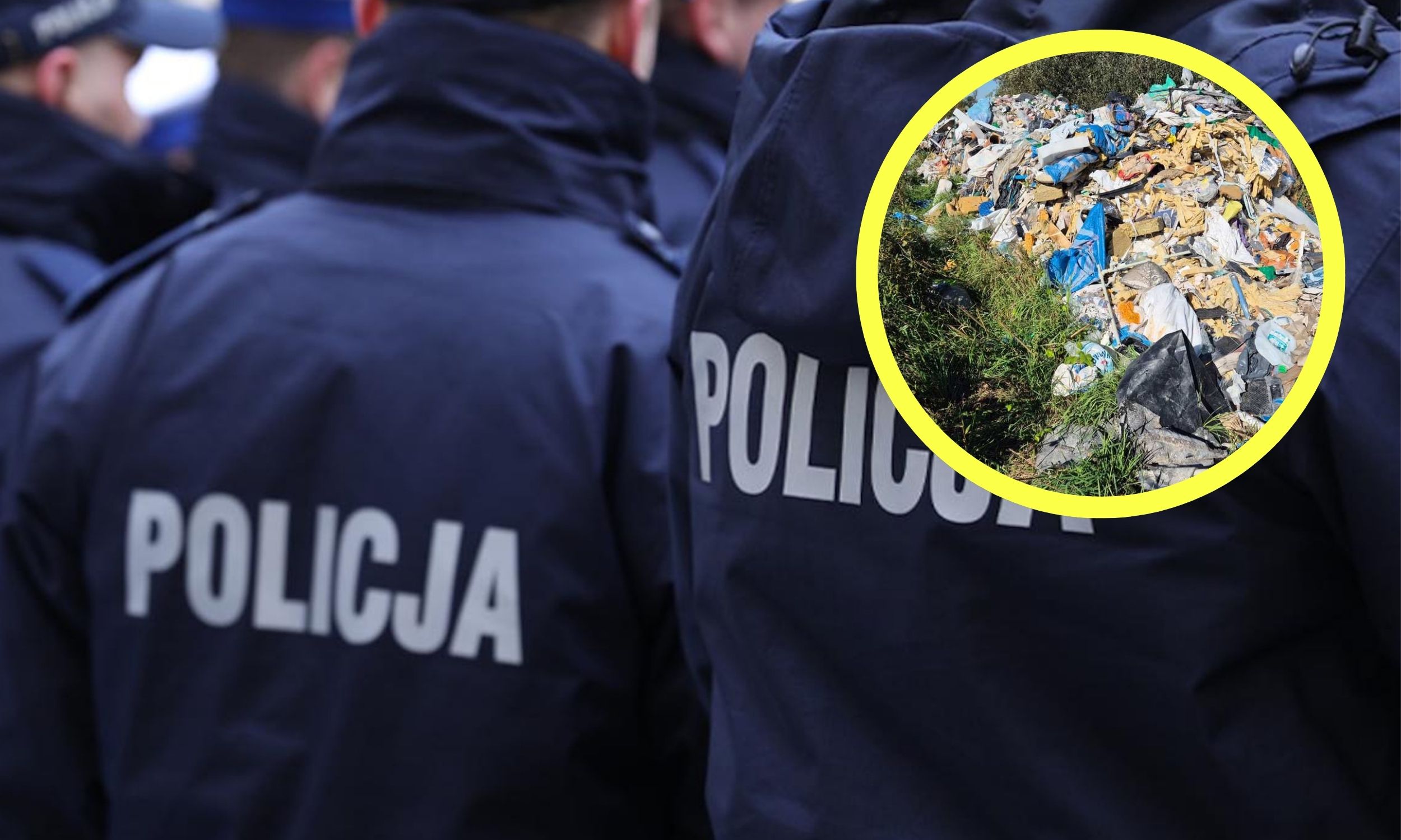 Zostawili tony śmieci na drodze pod Warszawą. Policja ich rozgryzła